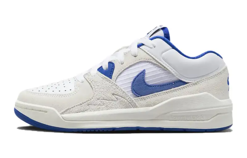 Jordan Stadium 90 Low top Basketball Shoes White Blue Unisex