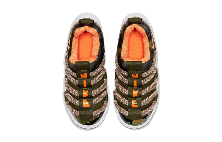 Детские кроссовки Nike Novice PS (зеленые) — 军绿/白色/榉木褐/荷兰橙 — фото 5