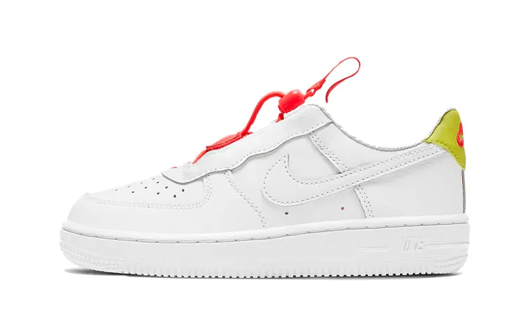 Nike Force 1 Toggle White Bright Crimson PS