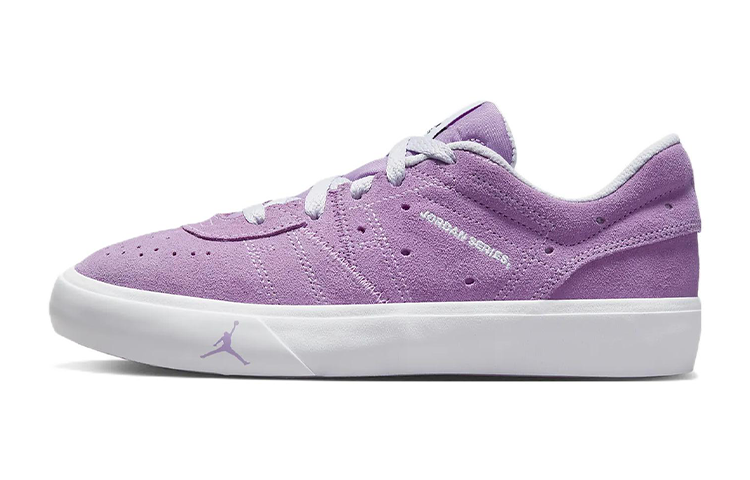 Jordan Air Jordan Series ES Leather Slip Resistant Abrasion Resistant Low top Skateboard Shoes Purple Unisex
