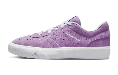 Jordan Air Jordan Series ES Leather Slip Resistant Abrasion Resistant Low top Skateboard Shoes Purple Unisex