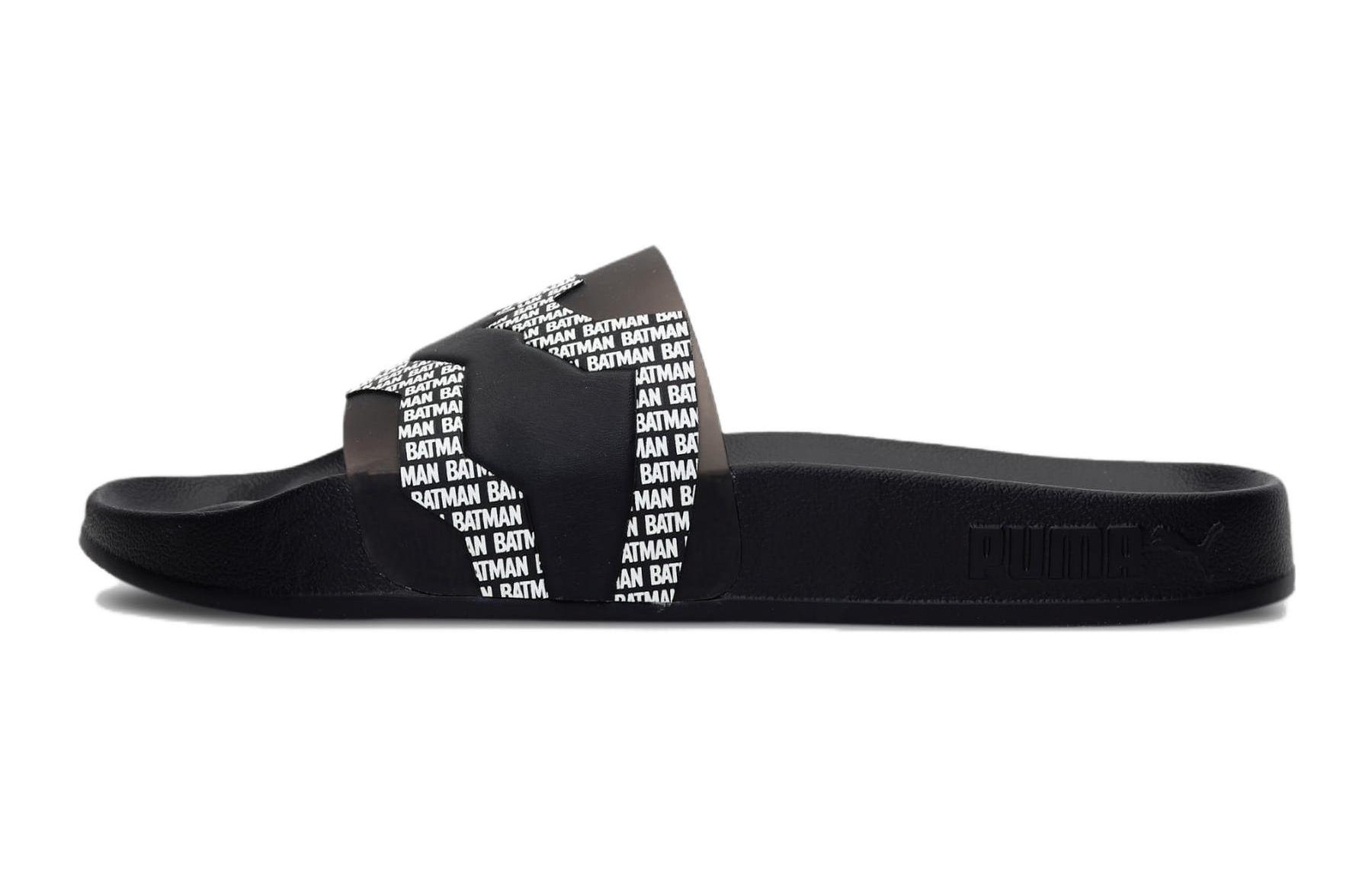 Детские шлепанцы PUMA BATMAN Leadcat 2.0 (черно-белые)