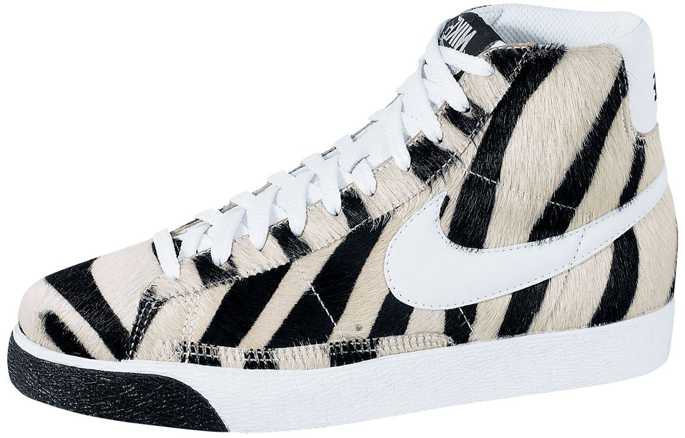 Nike Blazer SB \"Zebra\" (GS) Zebra mid-top sneakers black and white same style for men and women