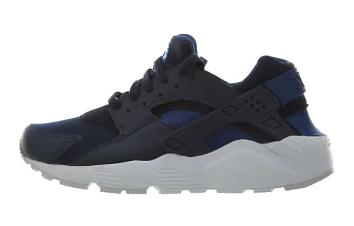 Nike Huarache Run Teenagers Running Shoes Unisex Low Top Black/Blue/White
