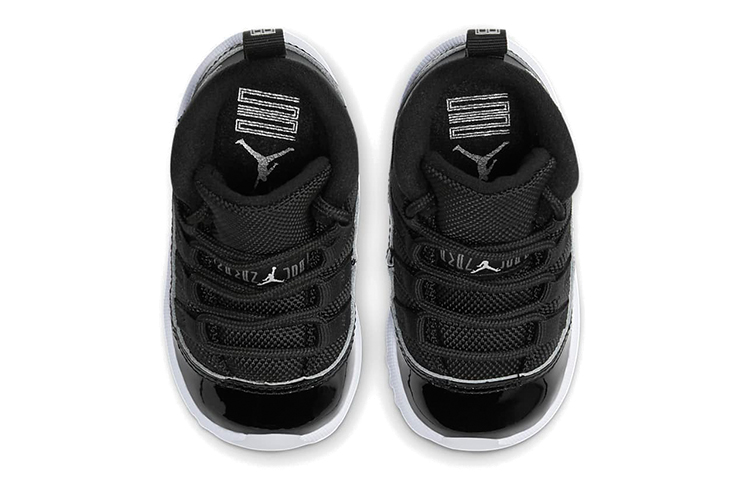Детские кроссовки Jordan Air Jordan 11 Retro Jubilee (черно-серебряные) — фото 6