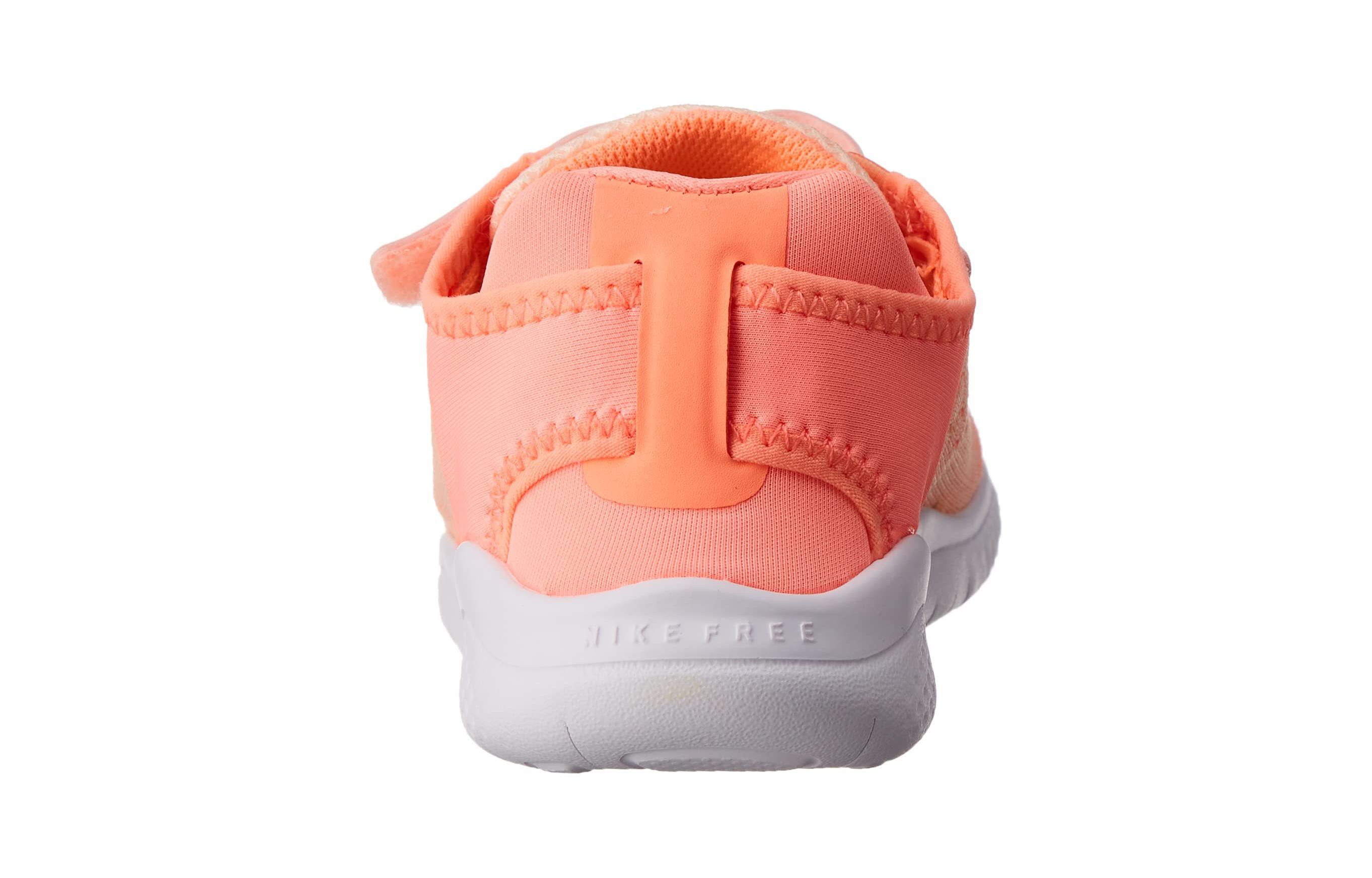Детские кроссовки Nike Free RN (оранжево-белые) — Оранжевый / белый — фото 6