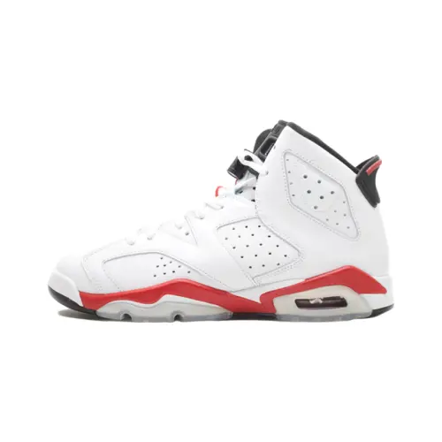 Jordan Air Jordan 6 Rings High top Basketball Shoes White Red Unisex