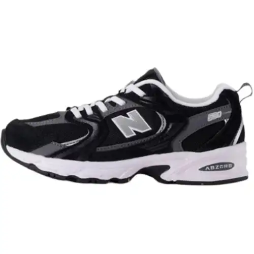 New Balance NB 530 comfortable, wear-resistant, low-cut children's casual shoes, black, children's style