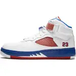 Jordan Air Jordan Fusion 5 High top Basketball Shoes White Blue Unisex