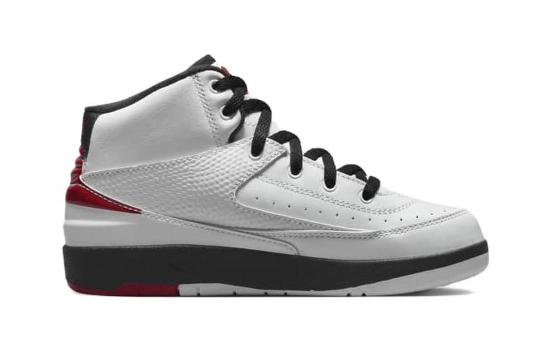 Детские кроссовки Jordan Air Jordan 2 "Chicago" (бело-черно-красные) — Белый / чёрный / красный — фото 3
