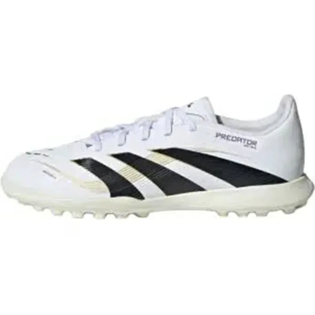 Adidas PREDATOR LEAGUE Slip Resistant Abrasion Resistant Low top Kids' Soccer Shoes White/Black/Gold Kids'
