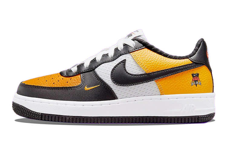 Кеды Nike Air Force 1 (черно-бело-желтые)
