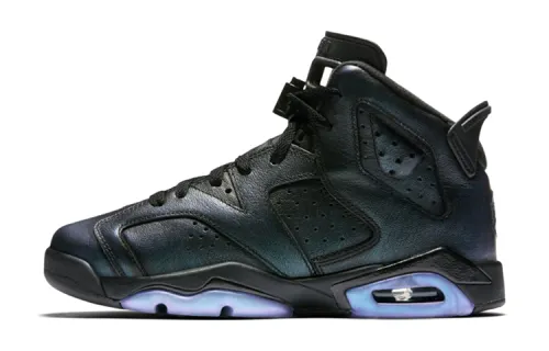 Jordan Air Jordan 6 Retro All Star 2017 Chameleon All-Star GS High Top Basketball Shoes Black Unisex