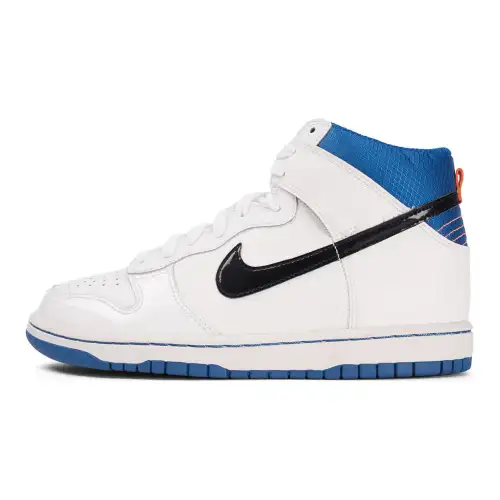Nike Dunk High top Skateboard Shoes White Blue Unisex