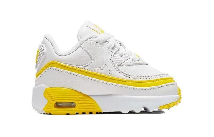 Детские кроссовки UNDEFEATED x Nike Air Max 90 (бело-желтые) — Белыйжёлтый — фото 4