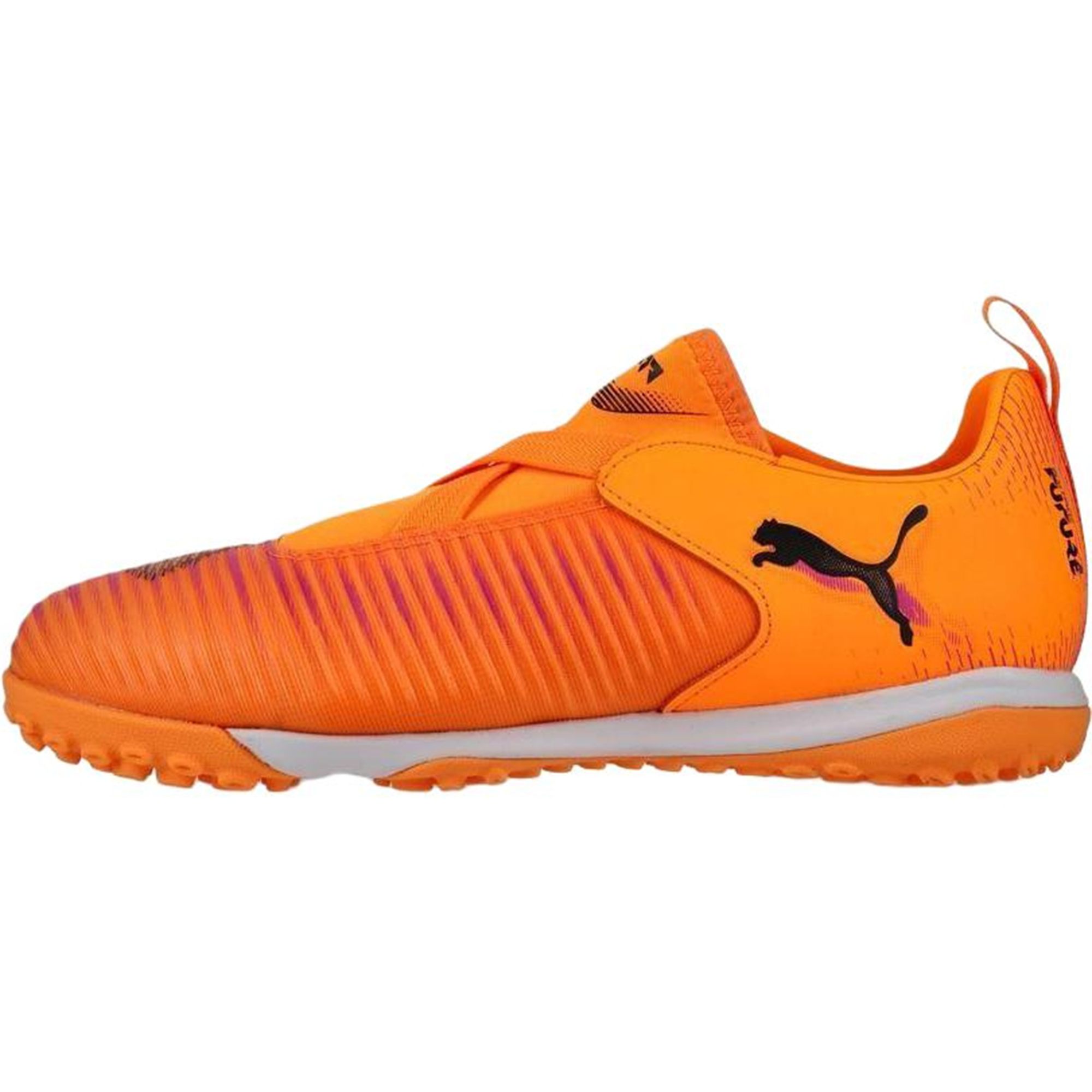 Детские бутсы PUMA PUMAFUTURE 8 MATCH Laceless + Mid TT (оранжевые)
