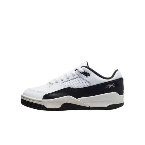 Jordan FLIGHT COURT Leather, Suede Low top Basketball Shoes Pure White Navigation White Pure Black Unisex