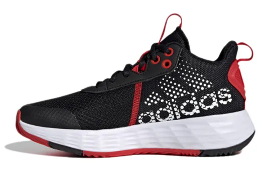 Adidas OwnTheGame 2.0 K Slip Resistant And Breathable Low top Performance Basketball Shoes Black White Kids'