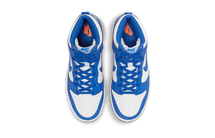 Высокие кроссовки Nike Dunk High (бело-синий) — фото 6