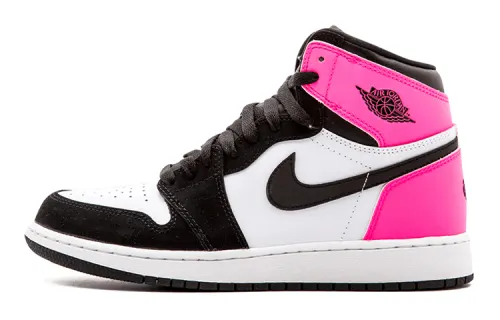 Jordan Air Jordan 1 Retro Valentine's Day Leather High top Basketball Shoes Black Pink Unisex
