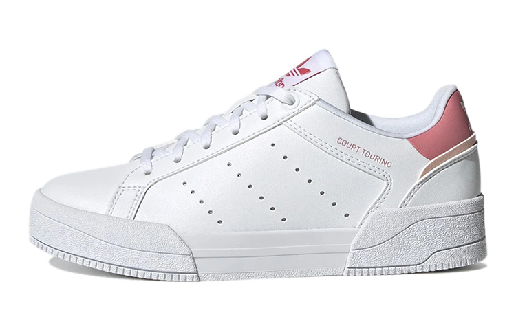 Кеды adidas Court Tourino J (бело-розовые)