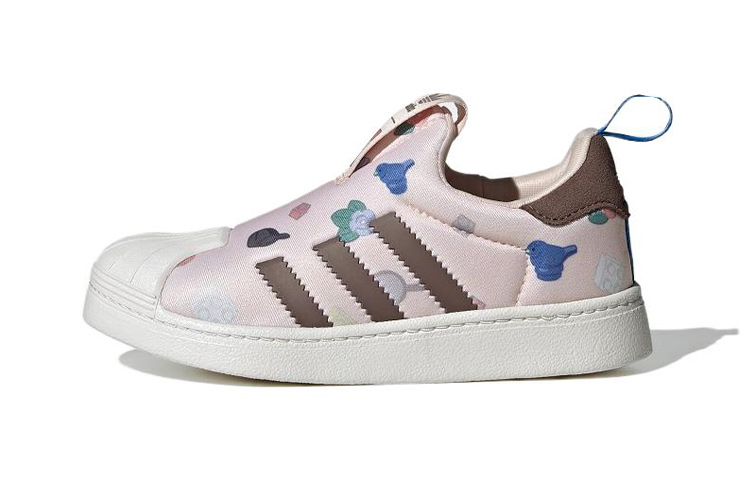 Детские кеды LEGO x adidas originals SUPERSTAR 360 (розово-коричневые)