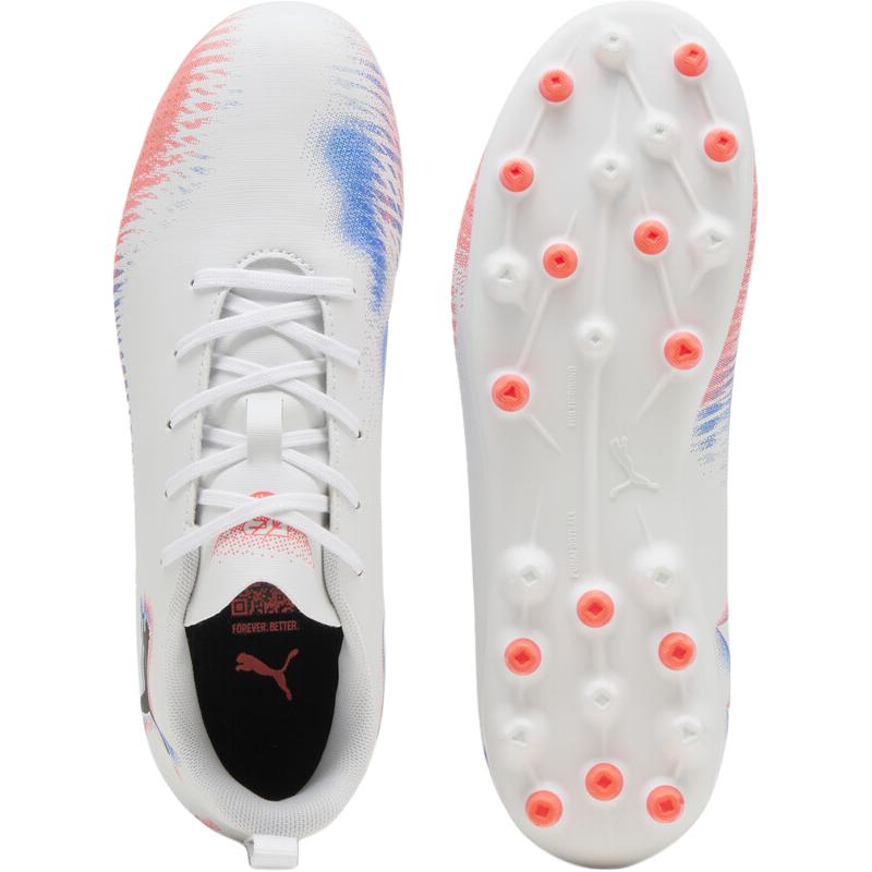 Детские бутсы PUMA FUTURE 8 PLAY MG // (бело-оранжевые) — фото 5