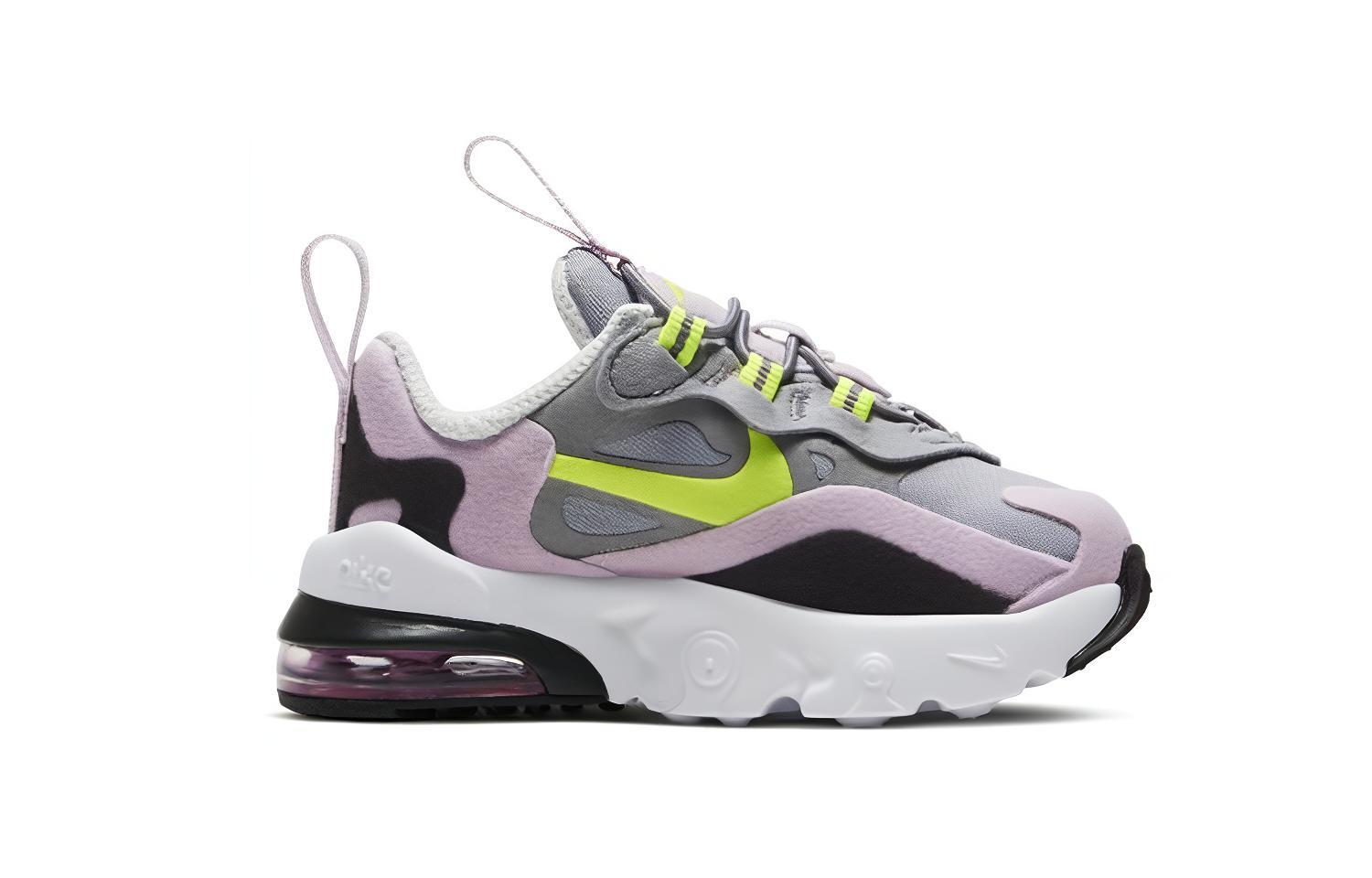 Детские кроссовки Nike Air Max 270 RT TD (серо-розовые) — фото 3
