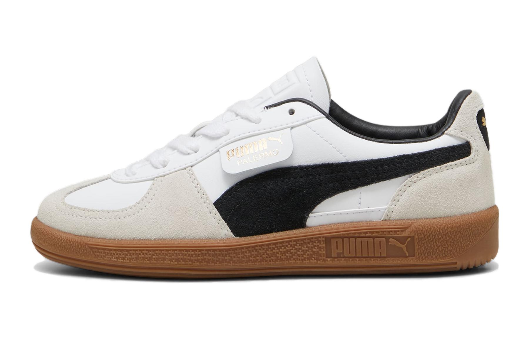Кеды PUMA Leather (серо-черные)
