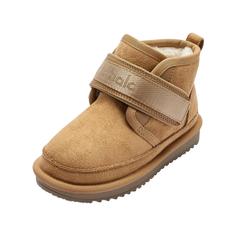 BALABALA Fashionable classic universal fleece keep warm children's low boots with velcro