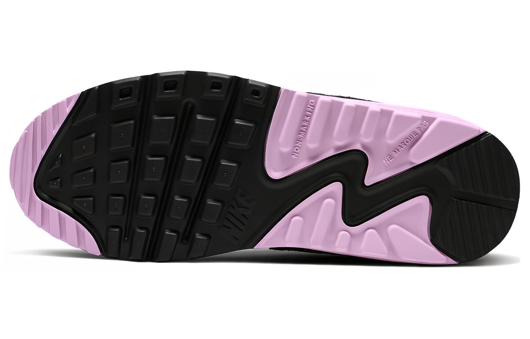 Кроссовки Nike NikeAir Max 90 LTR (GS) (черно-бело-розовые) — Чёрныйбелыйрозовый — фото 5