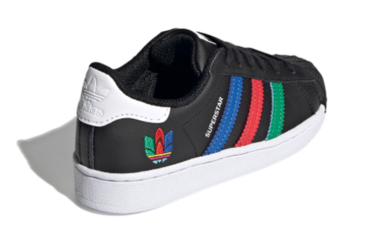 Детские кеды adidas originals SUPERSTAR C (черно-бело-красные) — фото 5