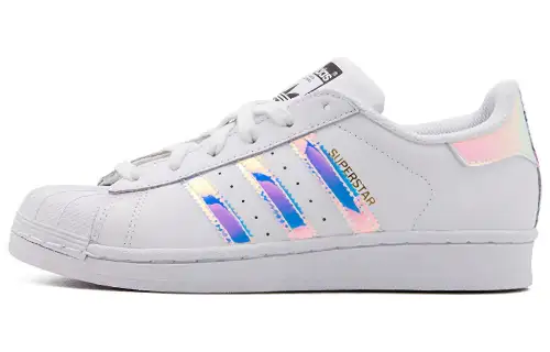 Adidas originals SUPERSTAR J comfortable casual shell toe wear-resistant low-top children's sneakers white laser same style for men and women