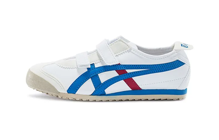 Onitsuka Tiger MEXICO 66 Comfortable Slip Resistant Abrasion Resistant Low top Kids Lifestyle Shoes White Blue Red