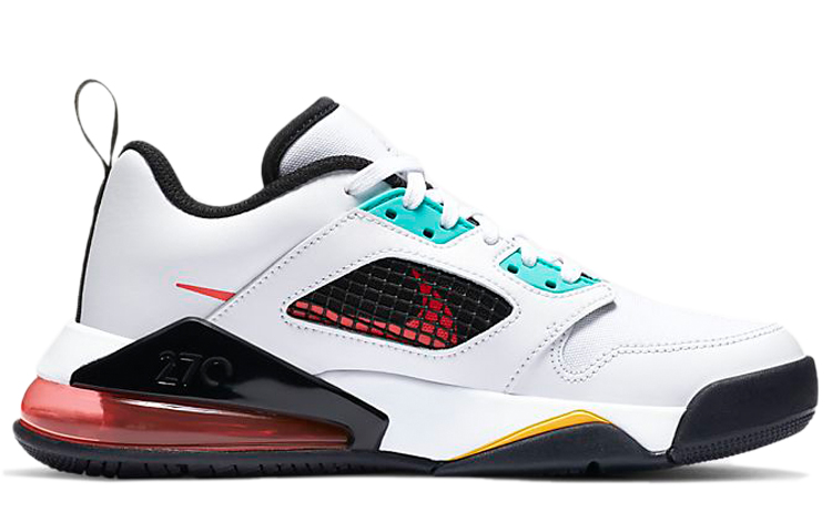 Унисекс кроссовки Jordan Mars 270 Low (бело-зелено-оранжевый) — фото 4