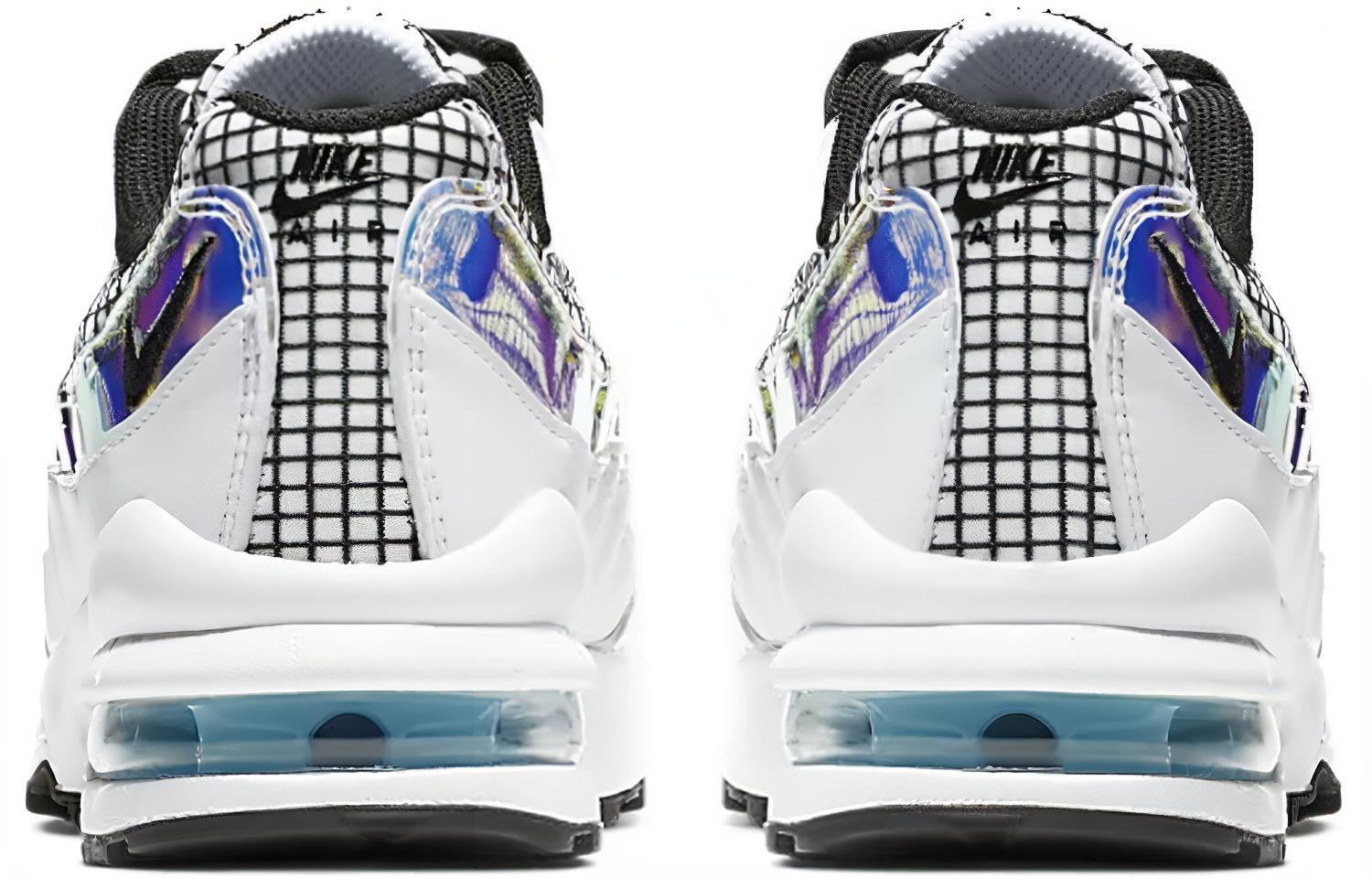 Кроссовки Nike NikeAir Max 95 GS (белые) — 白色/视线蓝/爆炸绿黄/黑 — фото 6