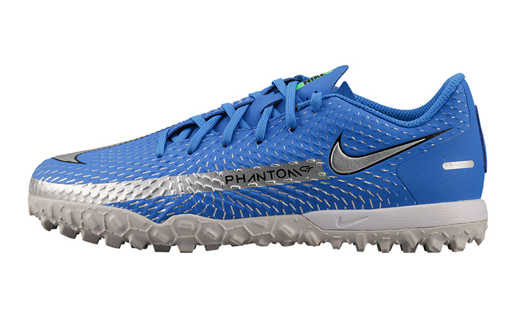 Детские бутсы Nike Nike Phantom GT Academy TF (сине-серебристые)