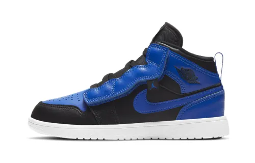 Jordan Air Jordan 1 mid alt comfortable, wear-resistant and breathable mid-top retro basketball shoes royal blue for children and middle-aged children