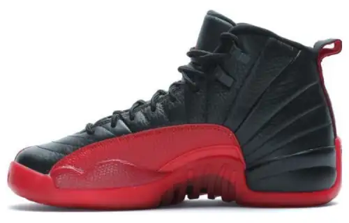 Jordan Air Jordan 12 Slip Resistant Abrasion Resistant High top Basketball Shoes Red Unisex