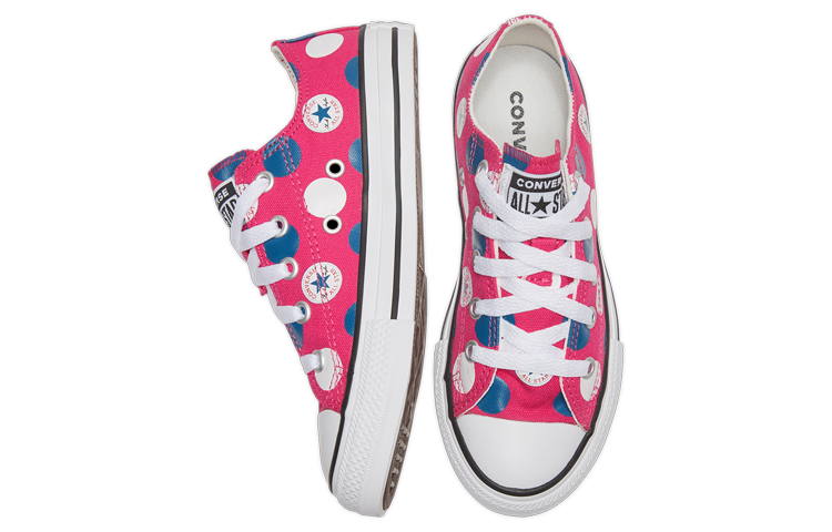 Детские кеды Converse Chuck Taylor All Star (розовый / синий / белый) — фото 4