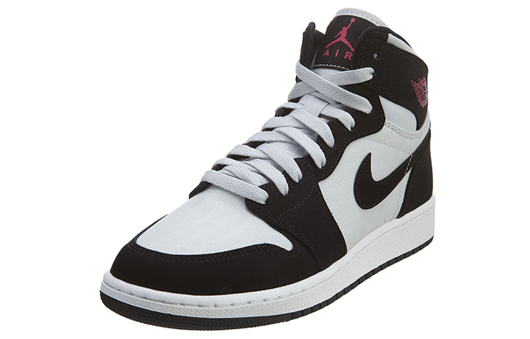 Кроссовки Jordan JordanAir Jordan 1 GS (черный / серый / розовый) — Чёрный / серый / розовый — фото 4