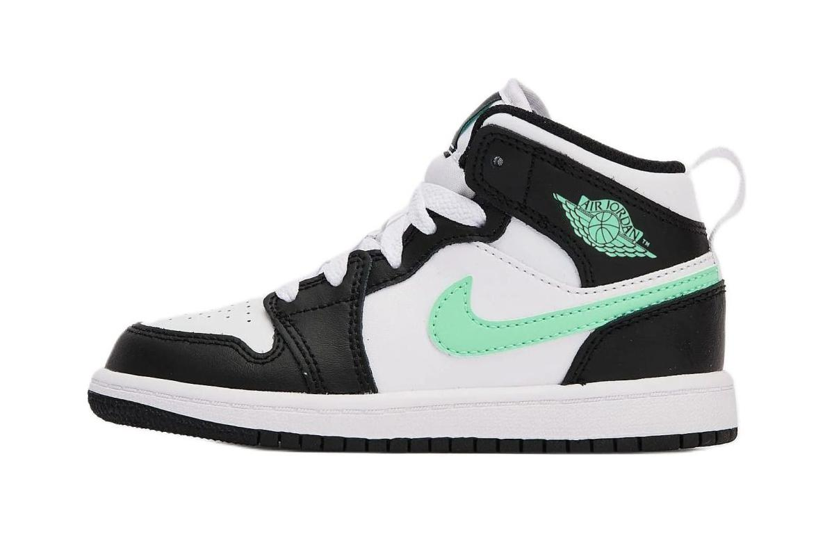 Детские кеды Jordan Jordan 1 (бело-зеленые)