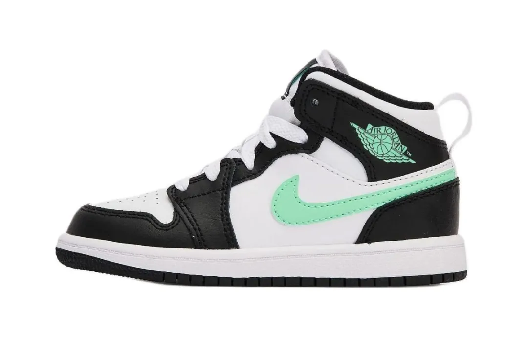 Jordan Kids Air Jordan 1 Mid "Green Glow" Sneakers