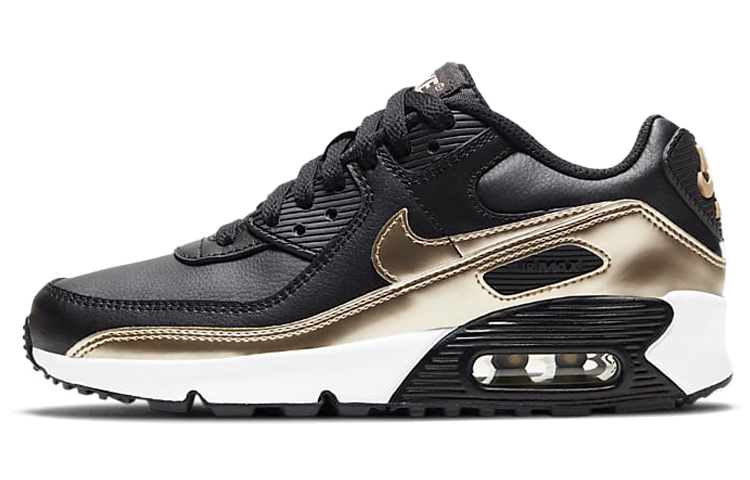 Кроссовки Nike Air Max 90 (черно-золотые)