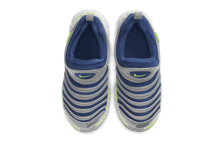 Детские кроссовки Nike Dynamo Free (серо-сине-зеленые) — фото 4