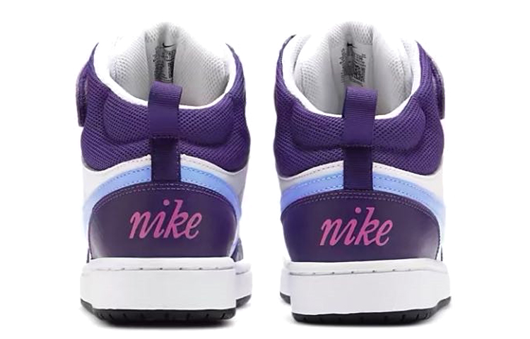 Кеды Nike NikeCourt Borough Mid2 GS (бело-фиолетовые) — фото 6