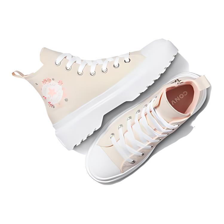 Кеды Converse Chuck Taylor All Star // (бело-розовые) — фото 4