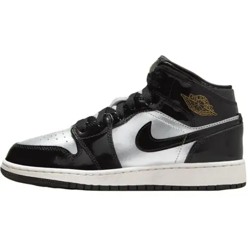 Jordan Air Jordan 1 Mid top Basketball Shoes Black Unisex