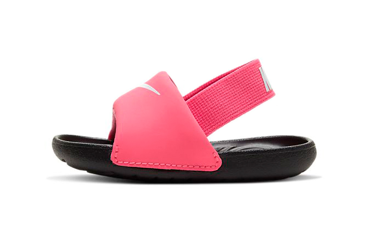 детская обувь Nike Kawa Slide (черно-розовые)