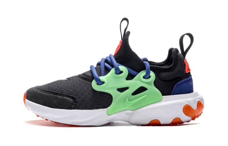 Кроссовки Nike React Presto (черно-зелено-оранжевые)